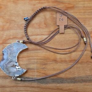 Druzy Moon Agate Necklace